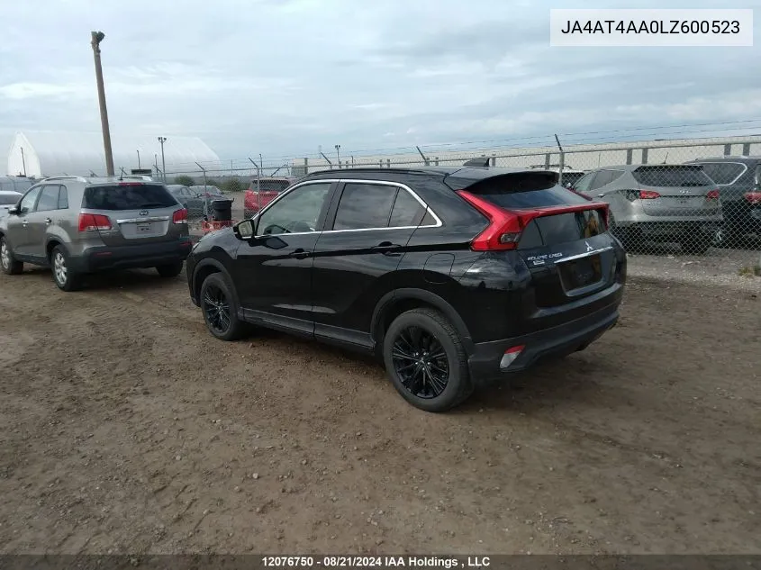 2020 Mitsubishi Eclipse Cross Le/Sp VIN: JA4AT4AA0LZ600523 Lot: 12076750