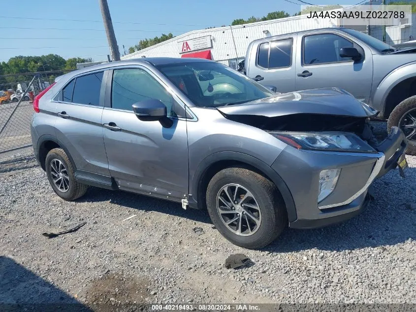 2020 Mitsubishi Eclipse Cross Es 1.5T VIN: JA4AS3AA9LZ022788 Lot: 40219493