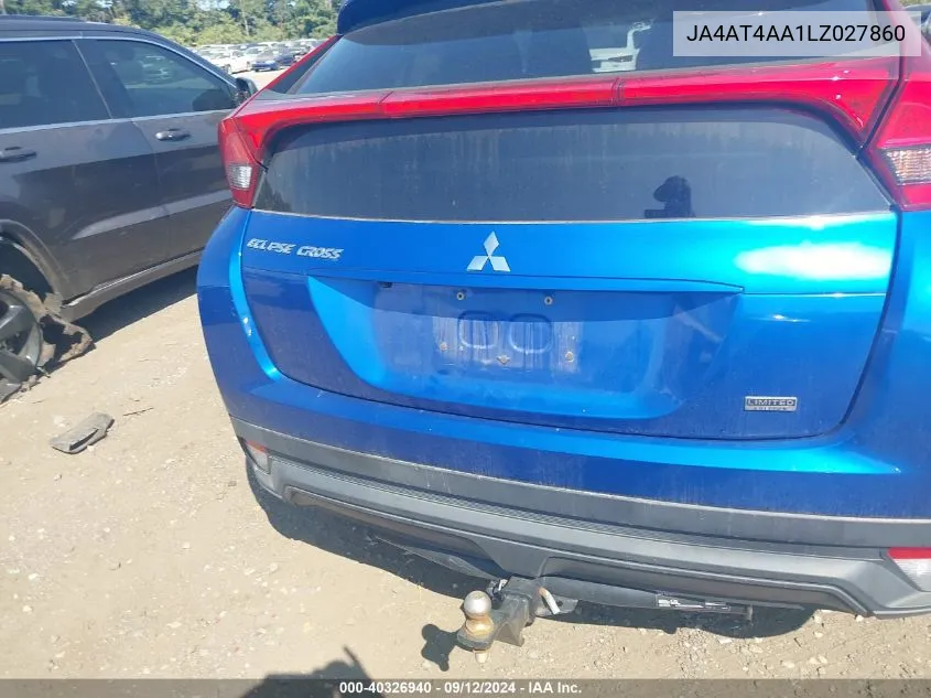 2020 Mitsubishi Eclipse Cross Le 1.5T Awc VIN: JA4AT4AA1LZ027860 Lot: 40326940