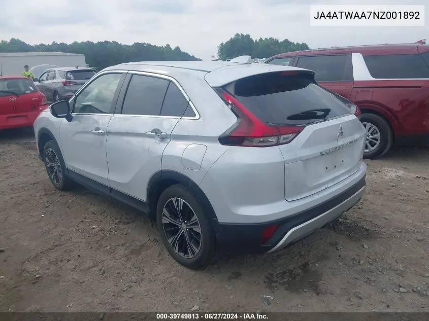 JA4ATWAA7NZ001892 2022 Mitsubishi Eclipse Cross Se S-Awc/Se Special Edition S-Awc/Sel S-Awc/Sel Special Edition S-Awc