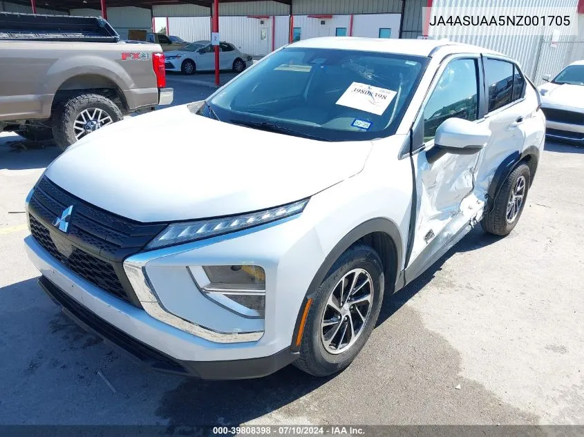 2022 Mitsubishi Eclipse Cross Es VIN: JA4ASUAA5NZ001705 Lot: 39808398