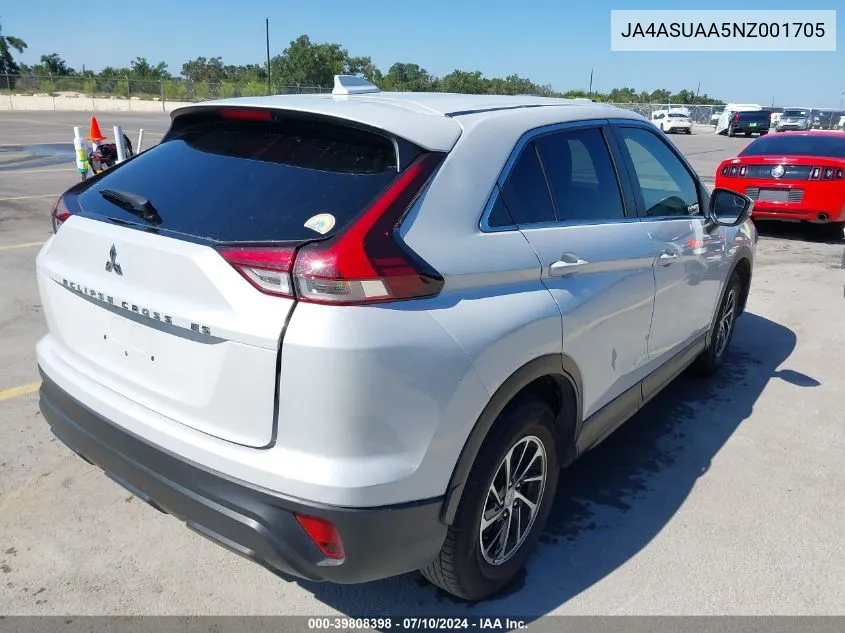 2022 Mitsubishi Eclipse Cross Es VIN: JA4ASUAA5NZ001705 Lot: 39808398