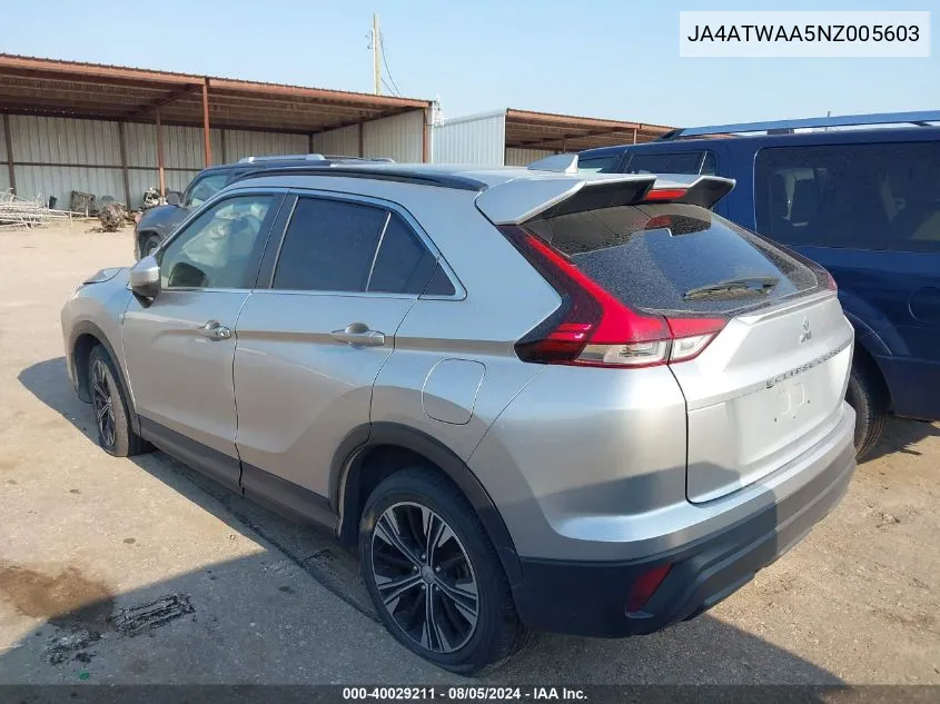 JA4ATWAA5NZ005603 2022 Mitsubishi Eclipse Cross Se S-Awc/Se Special Edition S-Awc/Sel S-Awc/Sel Special Edition S-Awc