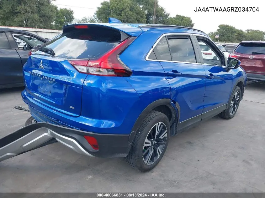 JA4ATWAA5RZ034704 2024 Mitsubishi Eclipse Cross Se S-Awc