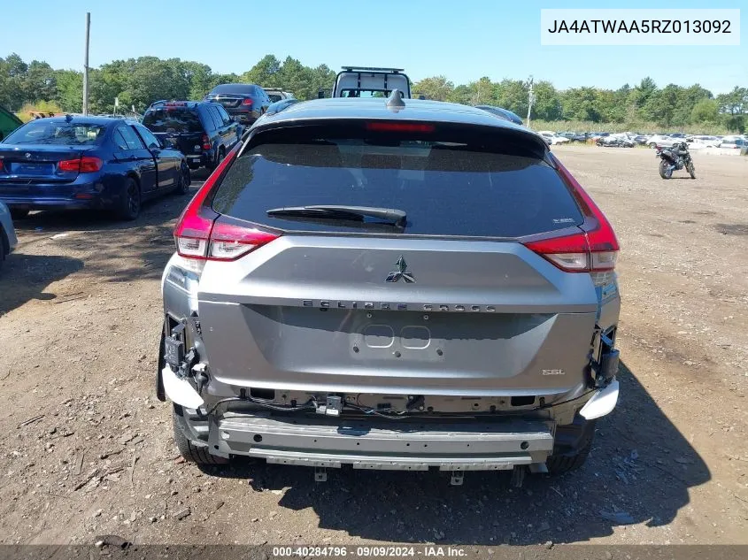 2024 Mitsubishi Eclipse Cross Sel S-Awc VIN: JA4ATWAA5RZ013092 Lot: 40284796