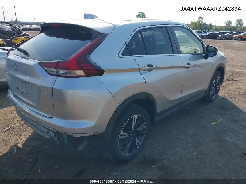 JA4ATWAAXRZ042894 2024 Mitsubishi Eclipse Cross Se S-Awc/Sel S-Awc