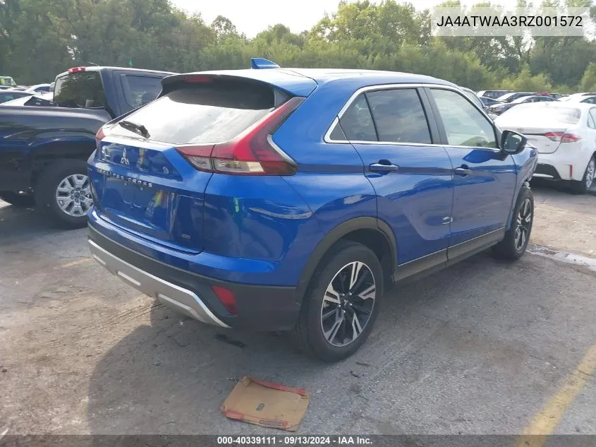 2024 Mitsubishi Eclipse Cross Se S-Awc/Sel S-Awc VIN: JA4ATWAA3RZ001572 Lot: 40339111