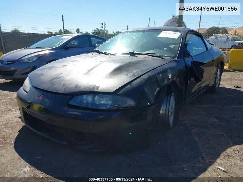 1998 Mitsubishi Eclipse Rs VIN: 4A3AK34Y6WE001856 Lot: 40337705