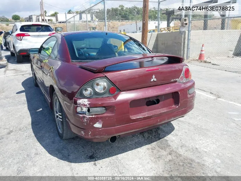 4A3AC74H63E078825 2003 Mitsubishi Eclipse Gts