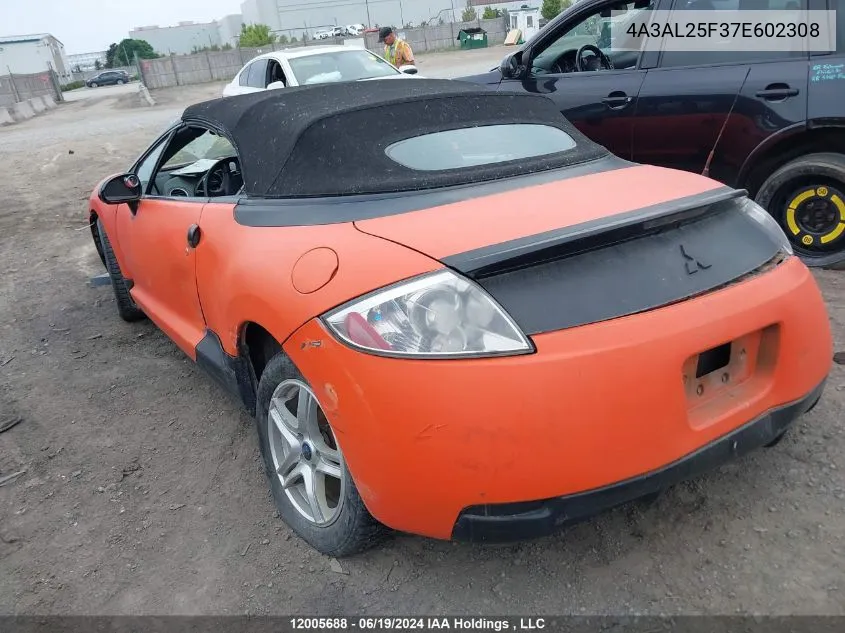 4A3AL25F37E602308 2007 Mitsubishi Eclipse