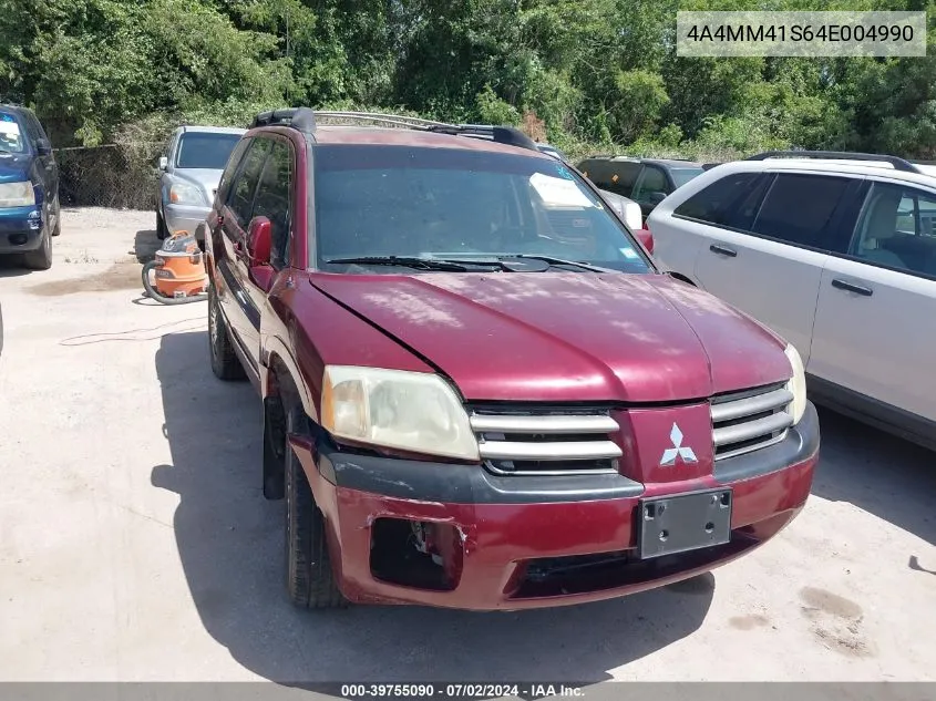 2004 Mitsubishi Endeavor Limited VIN: 4A4MM41S64E004990 Lot: 39755090