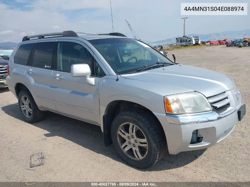 2004 Mitsubishi Endeavor Xls VIN: 4A4MN31S04E088974 Lot: 40027785