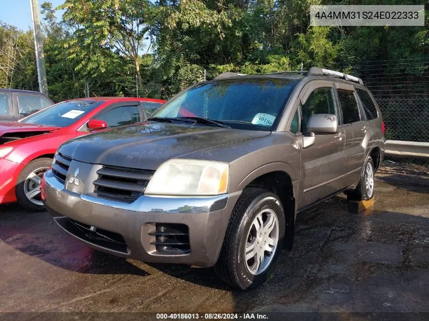 2004 Mitsubishi Endeavor Xls VIN: 4A4MM31S24E022333 Lot: 40186013