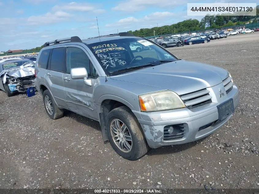 2004 Mitsubishi Endeavor Limited VIN: 4A4MN41S34E017130 Lot: 40217833