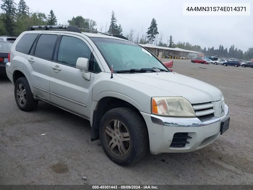 2004 Mitsubishi Endeavor Xls VIN: 4A4MN31S74E014371 Lot: 40301443