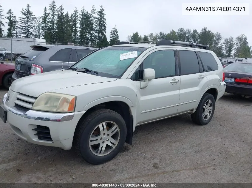 2004 Mitsubishi Endeavor Xls VIN: 4A4MN31S74E014371 Lot: 40301443