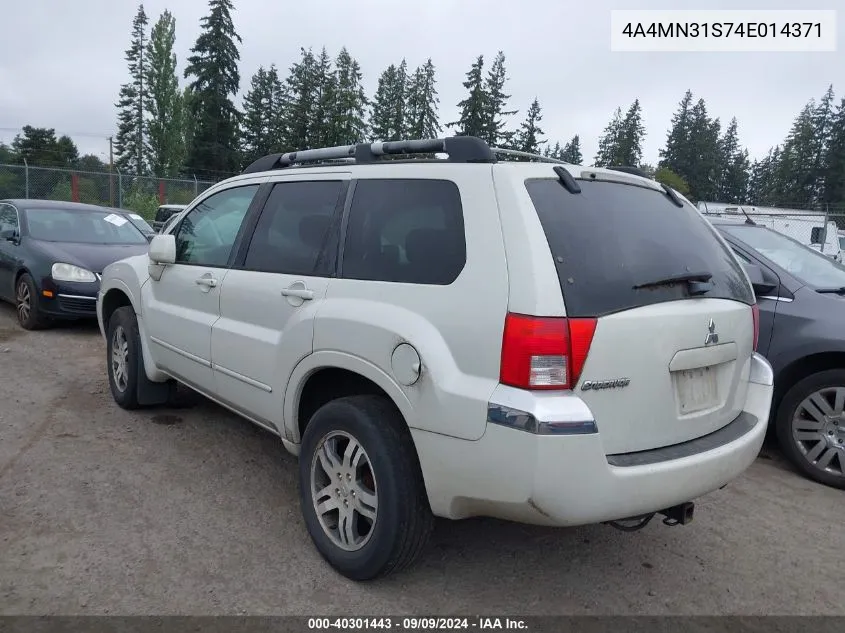 2004 Mitsubishi Endeavor Xls VIN: 4A4MN31S74E014371 Lot: 40301443