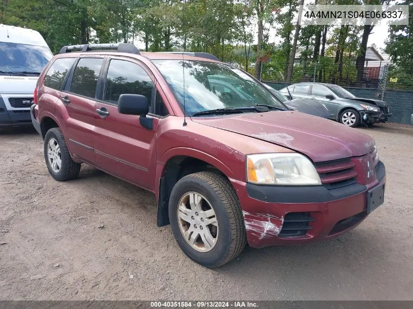 2004 Mitsubishi Endeavor Ls VIN: 4A4MN21S04E066337 Lot: 40351584