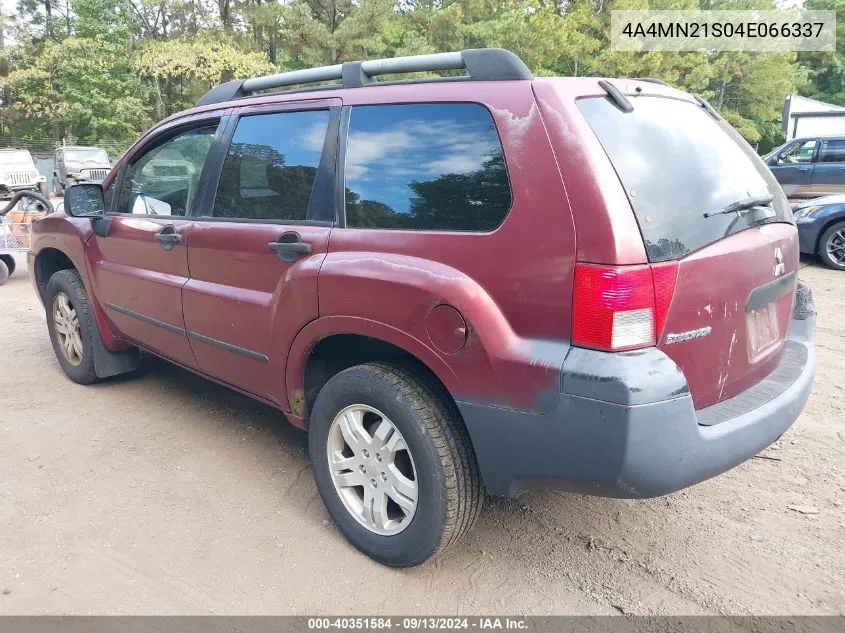 2004 Mitsubishi Endeavor Ls VIN: 4A4MN21S04E066337 Lot: 40351584