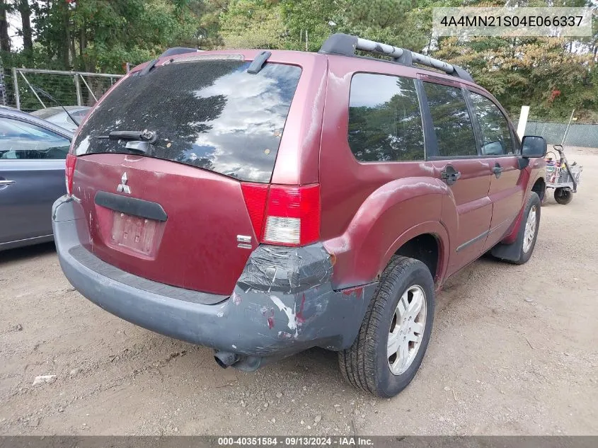 2004 Mitsubishi Endeavor Ls VIN: 4A4MN21S04E066337 Lot: 40351584