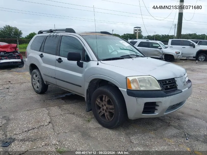 2005 Mitsubishi Endeavor Ls VIN: 4A4MN21S35E071680 Lot: 40174112