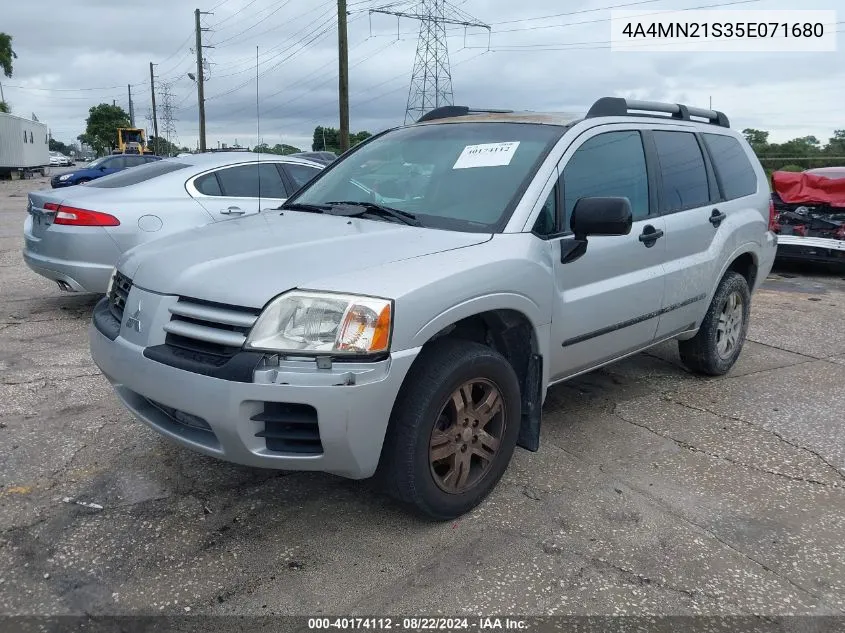 2005 Mitsubishi Endeavor Ls VIN: 4A4MN21S35E071680 Lot: 40174112