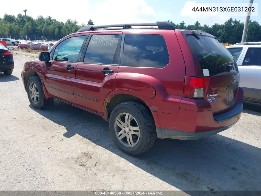 2006 Mitsubishi Endeavor Ls VIN: 4A4MN31SX6E031202 Lot: 40148968