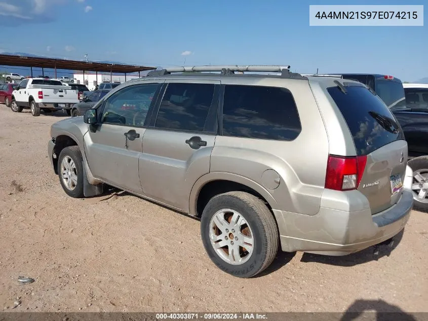 2007 Mitsubishi Endeavor Ls VIN: 4A4MN21S97E074215 Lot: 40303871