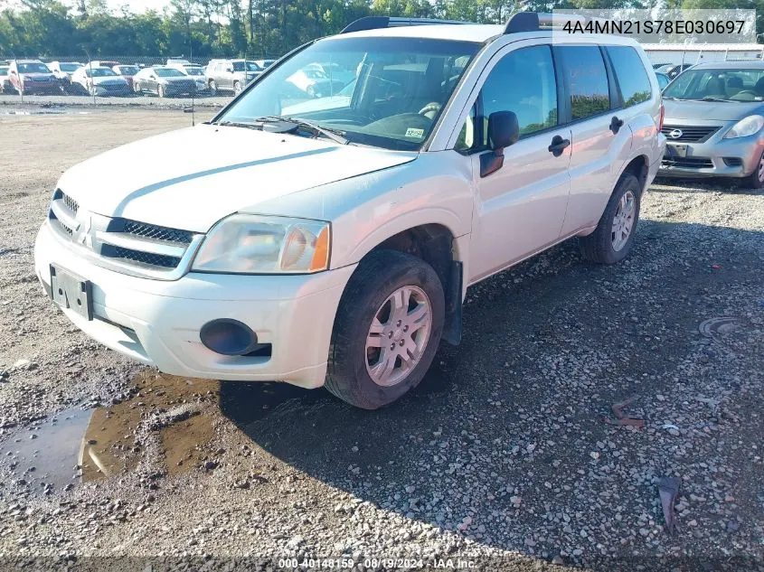 2008 Mitsubishi Endeavor Ls VIN: 4A4MN21S78E030697 Lot: 40148159