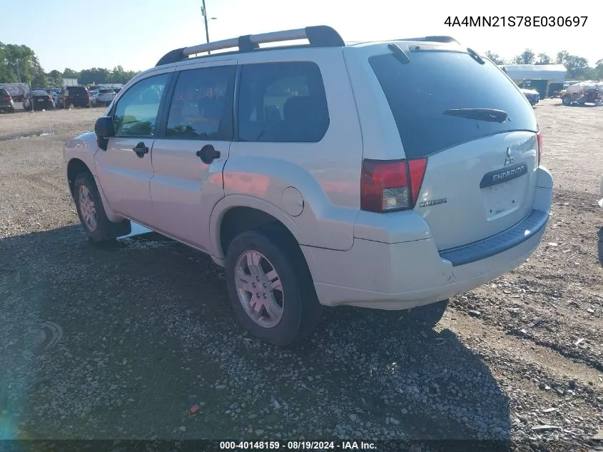 2008 Mitsubishi Endeavor Ls VIN: 4A4MN21S78E030697 Lot: 40148159