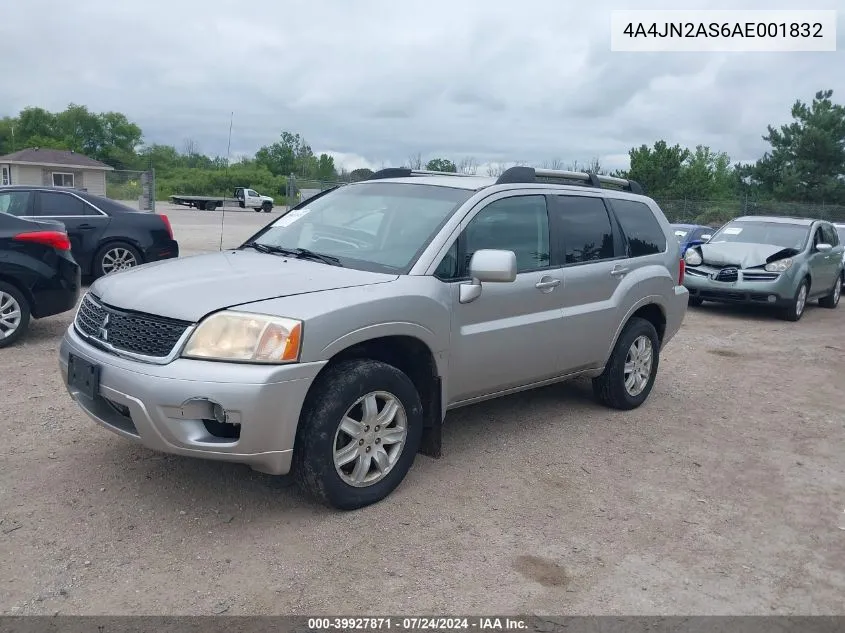 2010 Mitsubishi Endeavor VIN: 4A4JN2AS6AE001832 Lot: 39927871