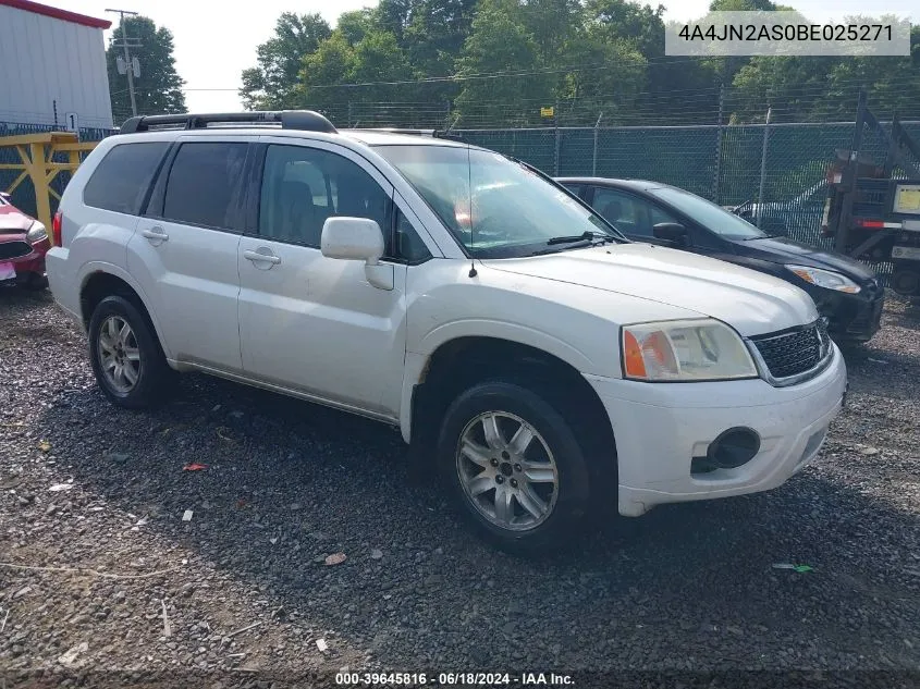 2011 Mitsubishi Endeavor Se VIN: 4A4JN2AS0BE025271 Lot: 39645816