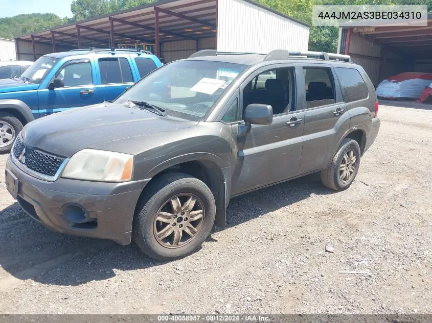 2011 Mitsubishi Endeavor Ls VIN: 4A4JM2AS3BE034310 Lot: 40058957