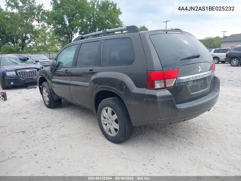 2011 Mitsubishi Endeavor Se VIN: 4A4JN2AS1BE025232 Lot: 40133204