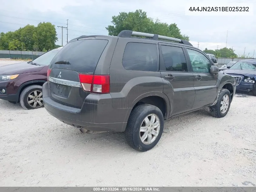 2011 Mitsubishi Endeavor Se VIN: 4A4JN2AS1BE025232 Lot: 40133204