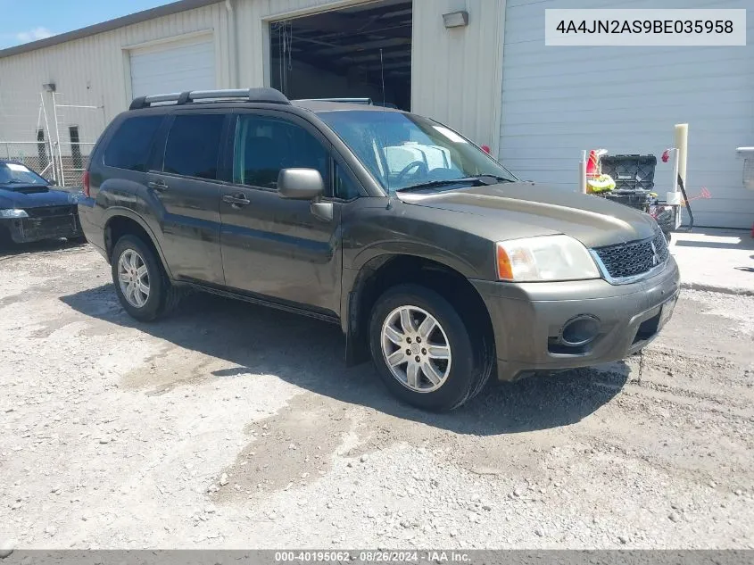 2011 Mitsubishi Endeavor VIN: 4A4JN2AS9BE035958 Lot: 40195062