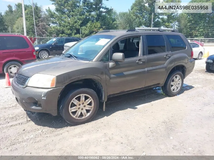 2011 Mitsubishi Endeavor VIN: 4A4JN2AS9BE035958 Lot: 40195062