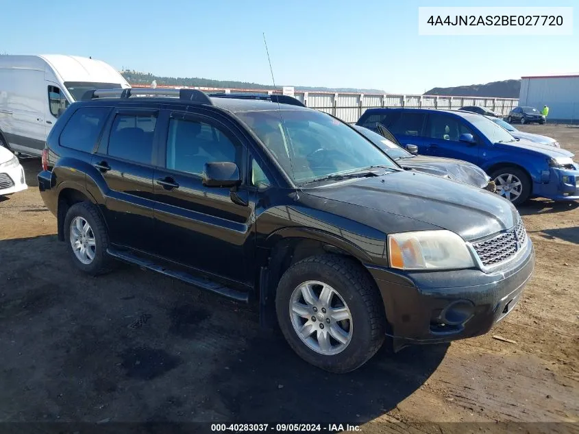 2011 Mitsubishi Endeavor Ls VIN: 4A4JN2AS2BE027720 Lot: 40283037