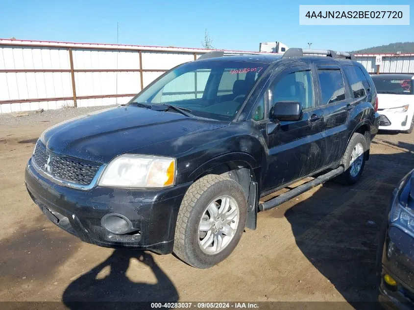 2011 Mitsubishi Endeavor Ls VIN: 4A4JN2AS2BE027720 Lot: 40283037