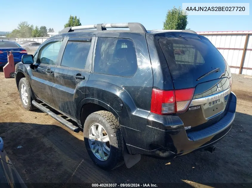 2011 Mitsubishi Endeavor Ls VIN: 4A4JN2AS2BE027720 Lot: 40283037