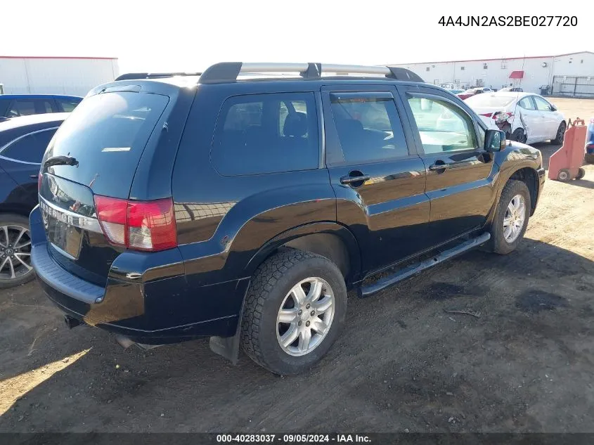 2011 Mitsubishi Endeavor Ls VIN: 4A4JN2AS2BE027720 Lot: 40283037