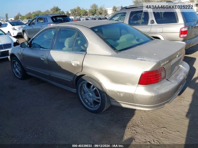 1999 Mitsubishi Galant Es VIN: 4A3AA46GXXE025222 Lot: 40339033