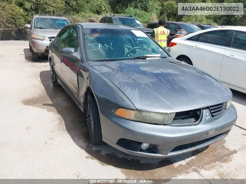 4A3AA46G02E130022 2002 Mitsubishi Galant Es/Ls