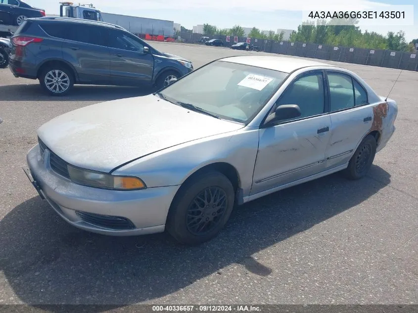 4A3AA36G63E143501 2003 Mitsubishi Galant De