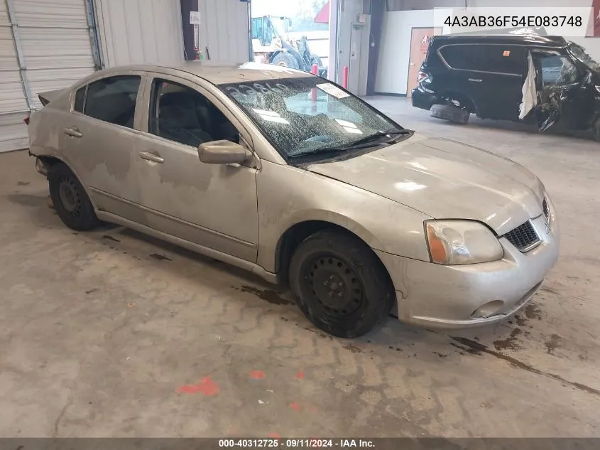 2004 Mitsubishi Galant Es VIN: 4A3AB36F54E083748 Lot: 40312725