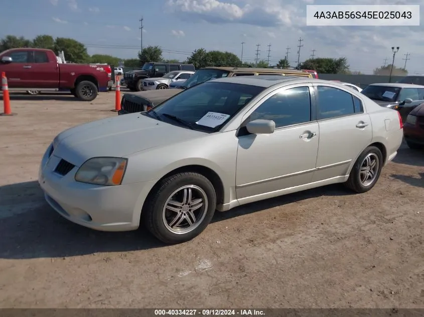 2005 Mitsubishi Galant Ls VIN: 4A3AB56S45E025043 Lot: 40334227