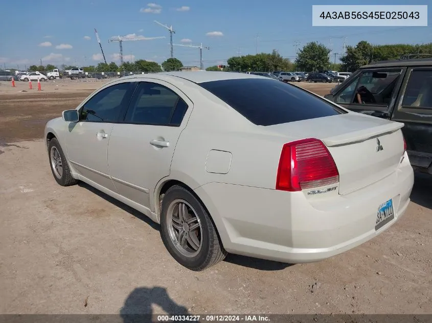 4A3AB56S45E025043 2005 Mitsubishi Galant Ls