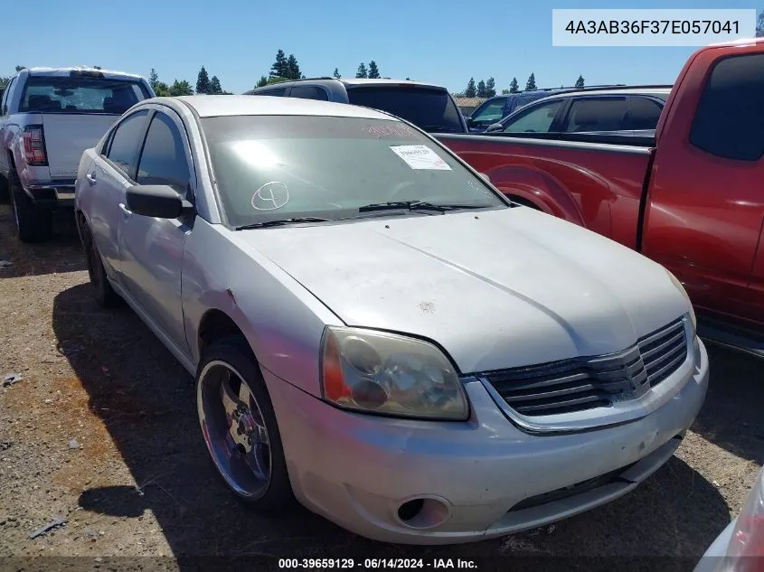 2007 Mitsubishi Galant Es/Se VIN: 4A3AB36F37E057041 Lot: 39659129