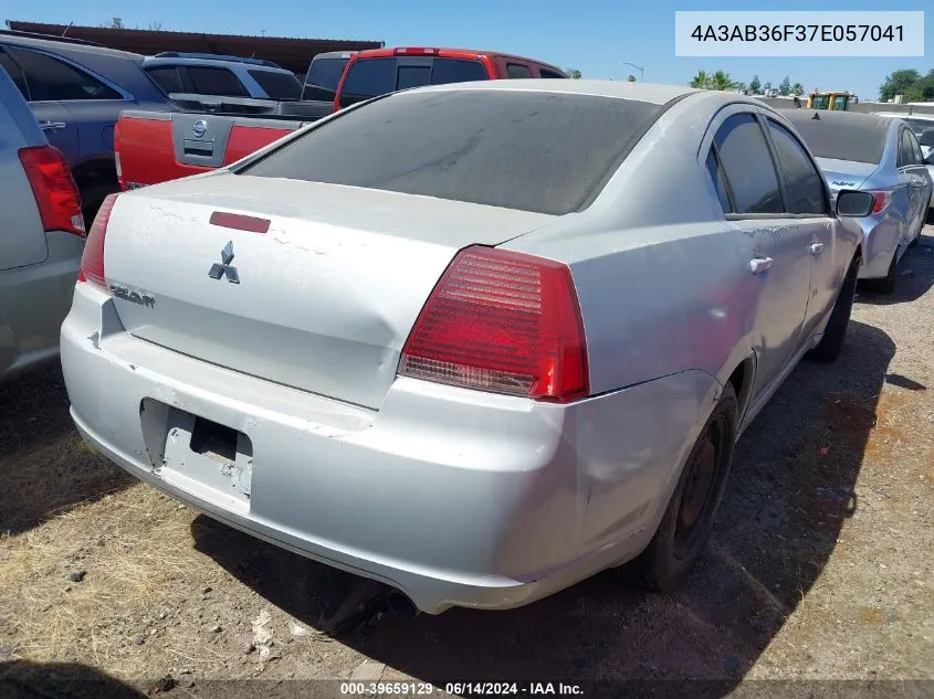 4A3AB36F37E057041 2007 Mitsubishi Galant Es/Se