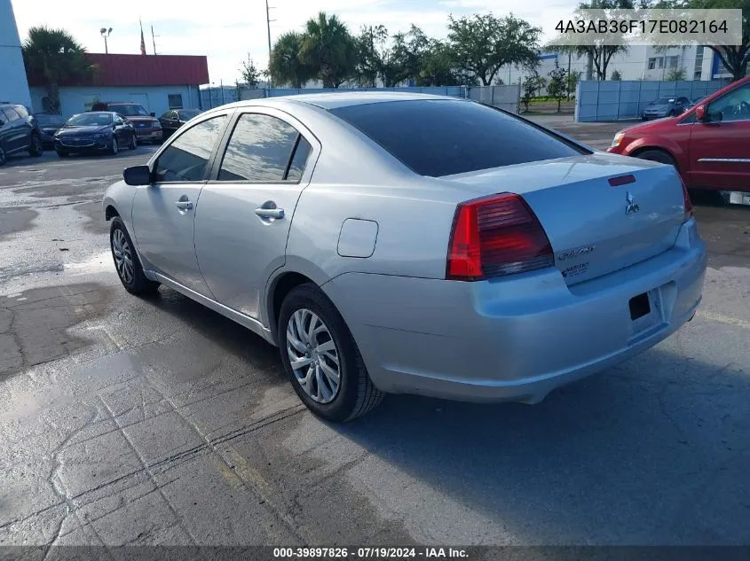 2007 Mitsubishi Galant Es/Se VIN: 4A3AB36F17E082164 Lot: 39897826